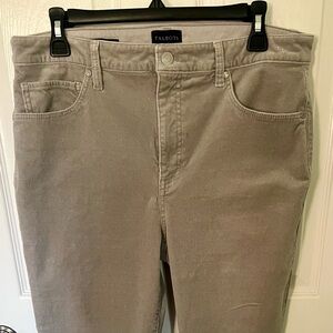 Talbot’s Grey with Sparkle Corduroy Straight Leg Women’s Pant, Size 12